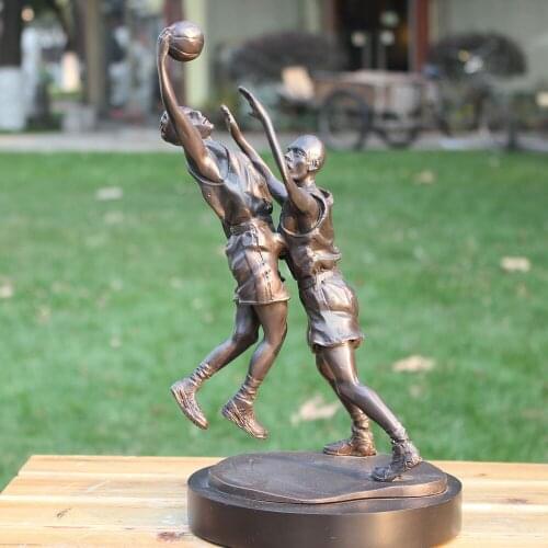The bronze statue fighting sports figures ornaments s jewelry business Home Furnishing housewarming gift setroom Art Statue