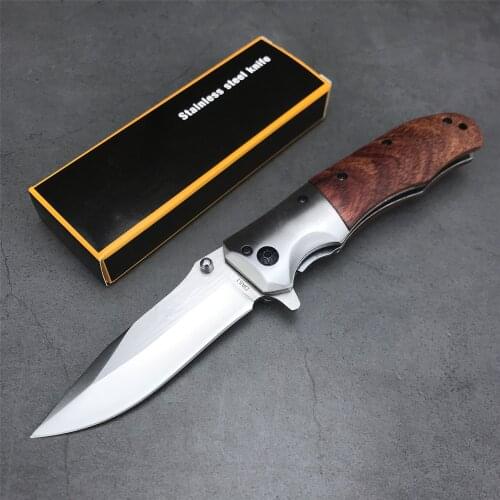 Browning DA51 Folding Knife EDC High Quality Portable 3Cr13 Blade Rosewood Handle Tactical Knife Camping Survival Knife hunting