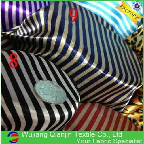 Cheap 100% Polyester Black And White Satin Fabric for Fashion Dress