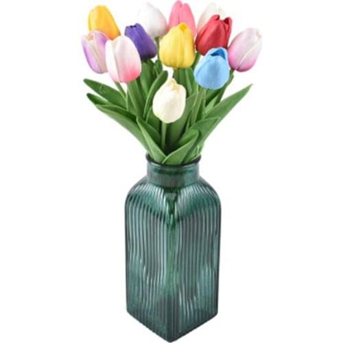 10PCS Tulip Artificial Flower Real Touch Artificial Bouquet Fake Flower for Wedding Decoration Flowers Home Garen Decor