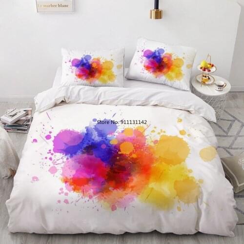 3D Colorful Design Comforter Case Duvet Quilt Cover Bedding Set Twin King Queen Double Single Size Home Textile