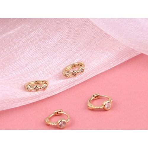 925 Sterling Silver Small Hoop Earrings All-matched Zircon Circle Hoops Hot Fashion Jewelry Wholesale aros mujer