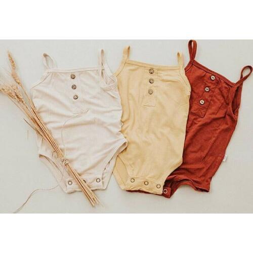 Cute Newborn Infant Baby Girl Clothes Strap Sleeveless Bodysuit Playsuit Outfit Sunsuit Summer Casual Baby Girls Clothing
