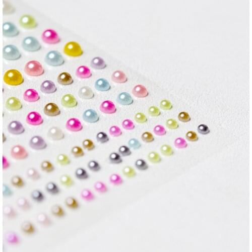 Nail Art Adhesive Transfer Decals Colorful Artificial Pearl Nail Stickers Nail Designer Stickers Tools For Manicure Accessories