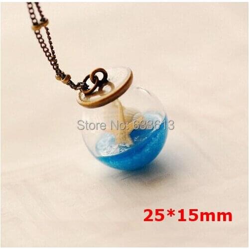 NEW Exclusive lowest price Hot 25*15mm DIY clear Glass Ball Dome Cover Vial This price is the price of two products