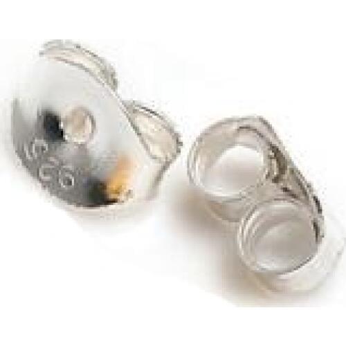 New Desingned Real Pure Silver Ear Back Nut bead 10pairs Solid 925 Sterling Silver Ear Nuts 5mm Earring Accessories