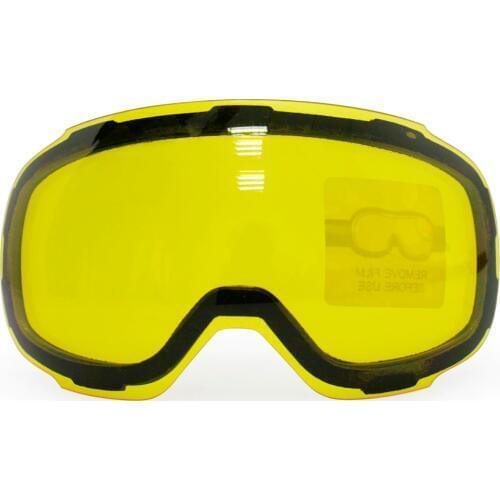Original Yellow Graced Magnetic Lens for ski goggles GOG-2181 anti-fog UV400 ski glasses snow goggles Night Skiing(Only Lens)