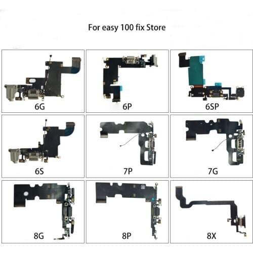Original USB Charging Dock Jack Plug Socket Port Connector For iPhone 6 6Plus 6S 8G 8 Plus 6P 8P Charger Data Flex Cable