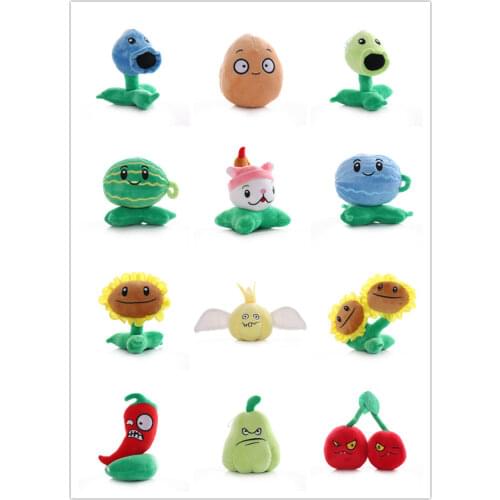 Anime Figure Plush Doll Movies TV Squash Garlic Angel Cattail Pea Shooter Stuffed Animals Kids Toys 16-18CM