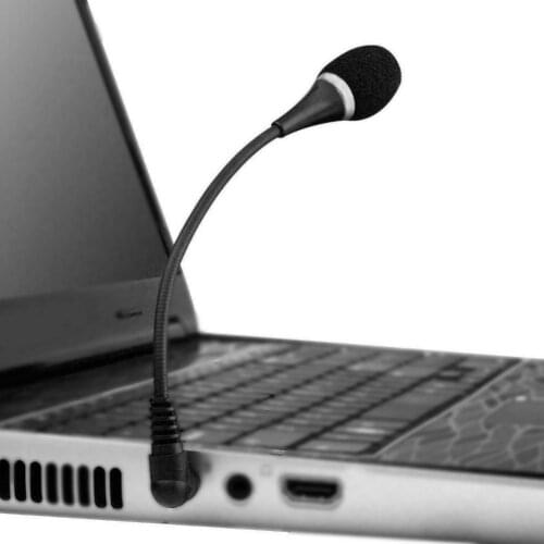 Mini Portable Microphone 3.5mm Stereo Plug Studio Speech Mic Flexible Bending Microphone For Phone Audio Wired Mic For PC Laptop