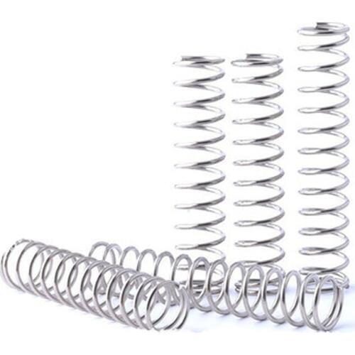 10pcs 0.4Wire Diameter Stainless steel Compression springs Y-type Pressure spring 10mm-12mm Outside diameter10-50mm Length