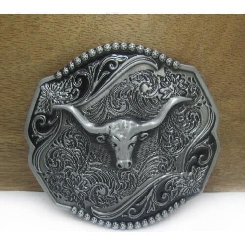 BuckleClub wholesale zinc alloy retro bull head belt buckle FP-03592 western cowboy belt buckle jeans gift belt buckle