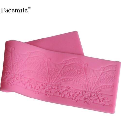33*8.5*0.3cm Silicone Mat Lace Mold Fondant Mold Sugarcraft Kitchen Accessories Fondant wedding Gift decoration Tools 50-149