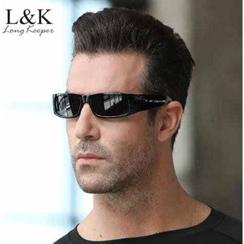 LongKeeper 2019 Polarized Square Glasses Men Women Night Vision Eyewears PC Vintage Sunglasses Goggles lentes de sol hombre