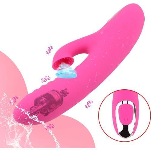 Nipple Sucker Vagina Vibrating Dildo AV Vibrator Sucking Clitoris G Spot Stimulation Sex Toy For Woman Adult Vaginal Masturbator