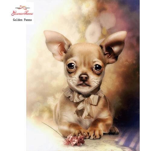 GOLDEN PANNO Diamond Painting Full Square 5D Diy Daimond Embroidery Diamant Mosaic Sale Displasy Broderie Diamant Cute Dog 02