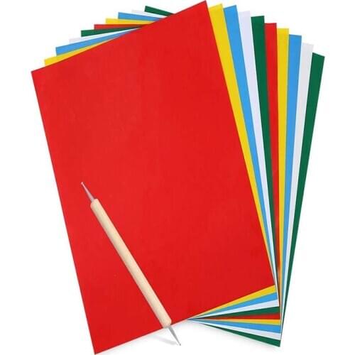 10pcs Embroidery Transfer Paper With Iron Pen Kit For Handmade Craft-Carbon Water-Soluble Tracing Paper DIY Sewing Tools