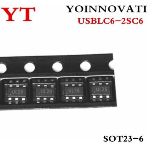 20pcs/lot USBLC6-2SC6 SOT23-6 USBLC6 UL26 IC Best quality