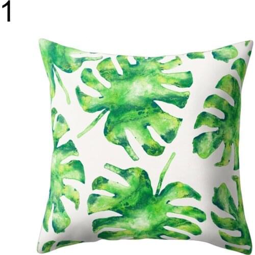 2021 45*45cm Soft Fashion Coconut Tree Pineapple Leaf Throw Pillow Case Sofa Bed Home Decor Cushion Cover for Home Office