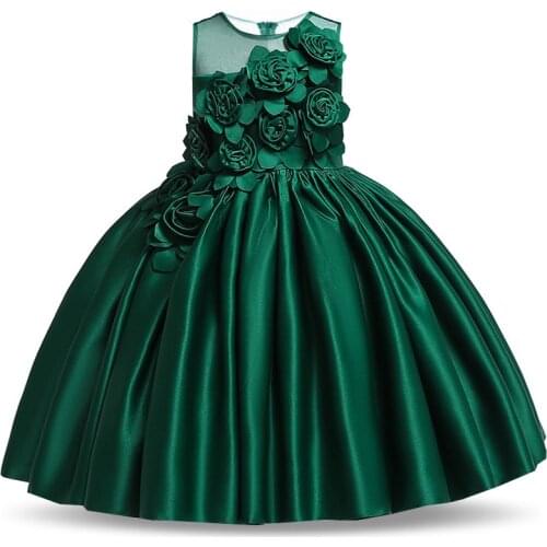 2021 Summer Baby Girl Party Dress Kids Dresses For Girls Children Elegant Birthday Princess Dress Wedding Dress 10 Year Vestidos