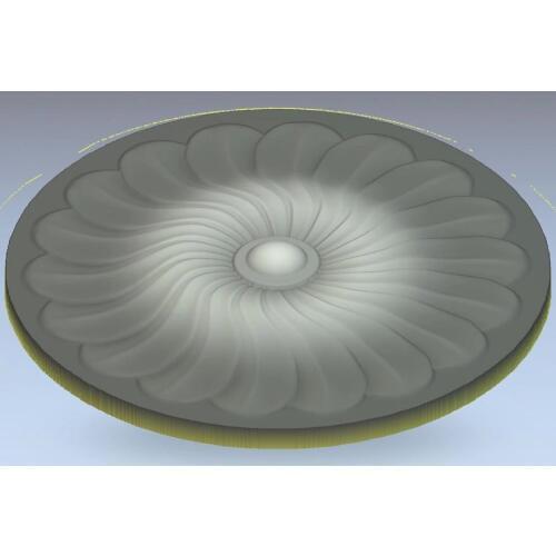 3d model relief for cnc in STL file format rosette_15