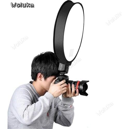 40cm Portable Foldable Round-shape Speedlite Softbox Diffuser for Camera Flash Light Softbox Diffuser CD50 T10A