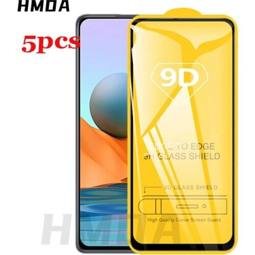5pcs protector glass on redmi note 10 pro 9pro 8pro glass tempered glass for xiaomi note 10s 10pro pro max note10 screen glass