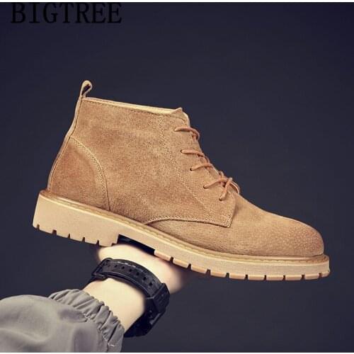 Ankle Boots Men Black Shoes Leather Boots Men Fashion Shoes Desert Boots Coiffeur Designer Shoes Men Luxury 2020 Chaussure Homme