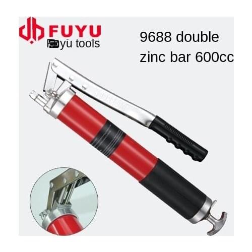 C-9688 Manual Grease Gun Double Pressure Rod High Pressure Self-priming Lubricator 600cc