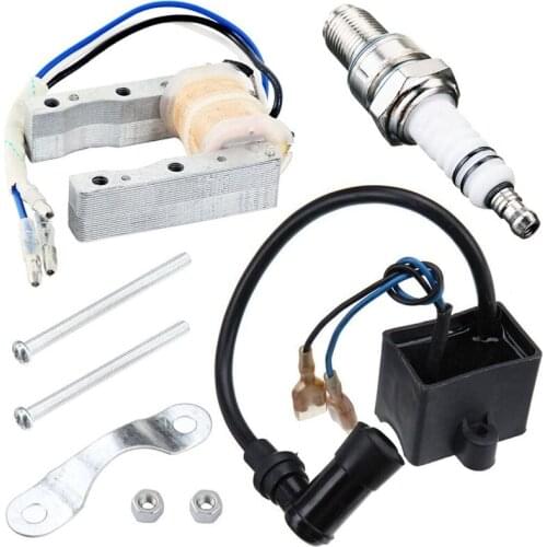 Engine CDI Ignition Coil neto Stator Coil Spark Plug Kit for 2 Stroke 49Cc 50Cc 60Cc 80Cc Motor Bike Bicycle