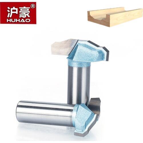 HUHAO 1 PC 1/2" Shank Four Arc CNC Bit Endmill For Wood Woodworking Trimming Router Bits Tool Cabinet Sliding Milling Cutter