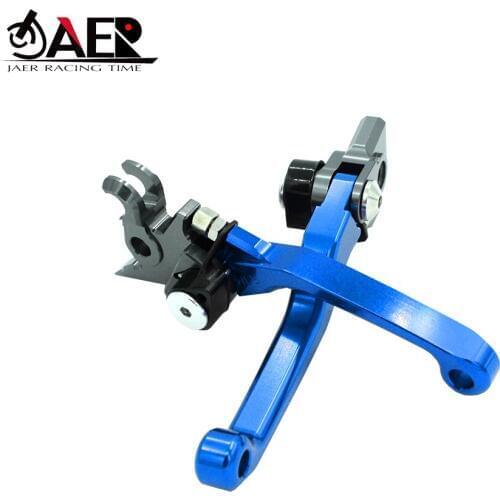 JAER CNC Billet Foldable Pivot Clutch Brake Lever For SUZUKI RMX250S 1993 1994 1995