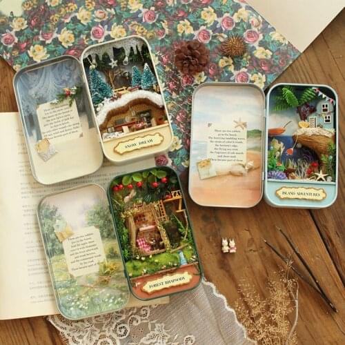 Handmade Doll House 3D Furniture DIY Miniature Doll House Wooden Dollhouse Miniatures Kits Toys for Christmas Birthday Gift