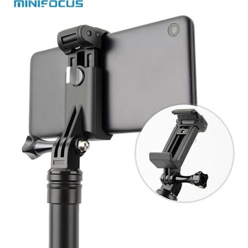 Mobile Phone Clip Mount Bracket Selfie stick monopod Holder for GoPro for iPhone Samsung Huawei Tripod Adapter Accessories
