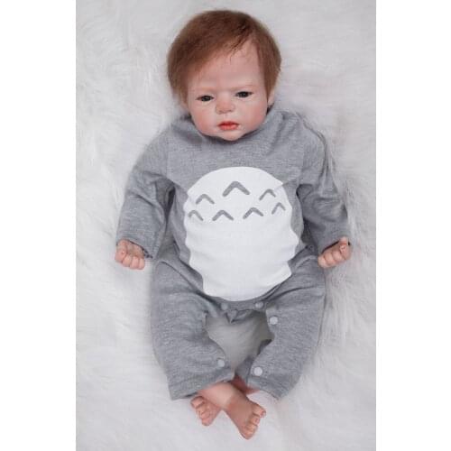 55 CM Soft Silicone Reborn Baby Doll Lifelike Newborn Boy Bebe Brinquedos Girl Birthday Gift