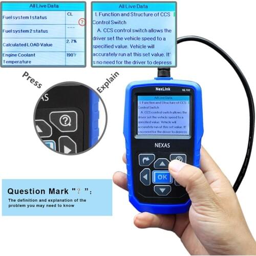 NEXAS NL102 OBDEOBD Code Reader Diagnostic Scan professional tool For Car and Heavy Duty Truck 2 in 1 Scan Tool well-liked