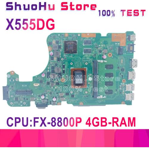 KEFU X555QG Motherboard For ASUS X555Q A555DG X555QG X555Y Laptop Motherboard A12-9700P-2GB 8GB Test work 100