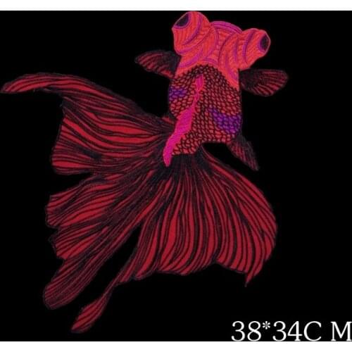 New arrival 2 pcs Marine Animals Fish Embroidery patch cartoon applique garment embroidery patch DIY accessory