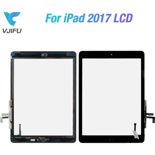 New 2017 A1822 A1823 Touch Screen For iPad 5th Generation 5 Digitizer Front Glass With home button +cable+Tools+Tempered Glass