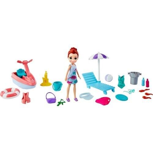 Polly Pocket Beach Entertainment Game Sets-Beach Barbecue Game Pack GFT95-GFR01