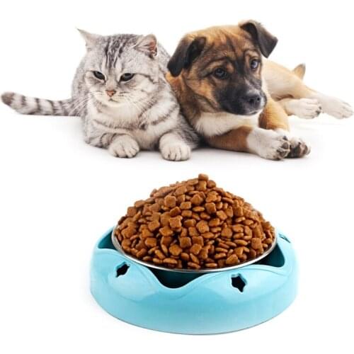 Pet Firm Stainless Steel Durable Bowl Automatic Feeding Supplies Novelty Food Container&Water Dispenser