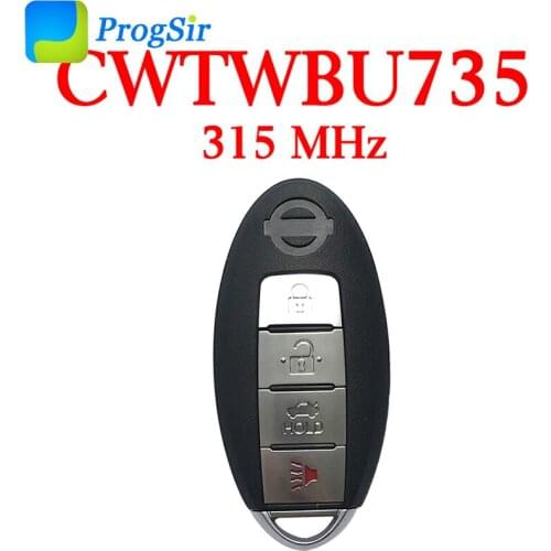 CWTWBU735 4Button 315 MHz FSK Smart Proximity Remote Control Key for Nissan Maxima Sentra PN 285E3-EW81D, 285E3-EW82D