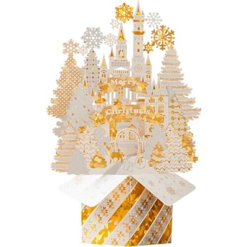 Christmas Card Festival New Year Card Winter Holiday Greeting Cards with Envelo