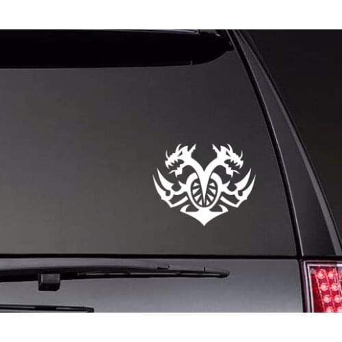 Symmetrical Dragon Head Stickers Window Decal Vinyl Car Decals Modern Car Window Unique ZP0492