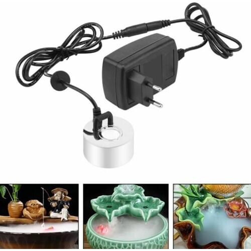 Ultrasonic Mist Maker Fogger Water Fountain Pond Atomizer Air Humidifier EU Plug