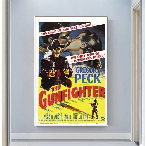 V0996 The Gunfighter Vintage Classic Movie Wall Silk Cloth HD Poster Art Home Decoration Gift
