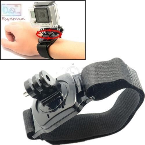 Magic Tape 360 Degree Rotation Wristband Wrist Strap Belt Mount for GoPro Hero2 3 4 5 6 7 Fusion Session Waterproof Diving