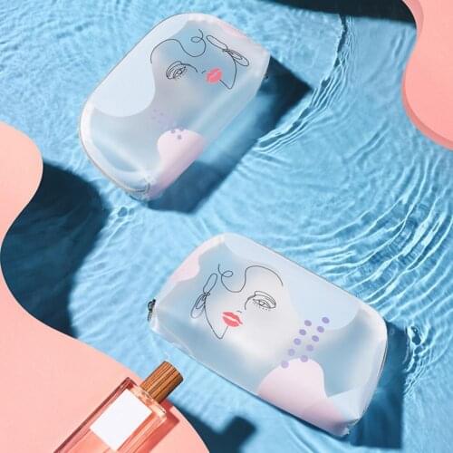 Makeup Bag Waterproof Dust-proof Translucent Lightweight Jewelry Digital Toiletry Pouch for Vacation