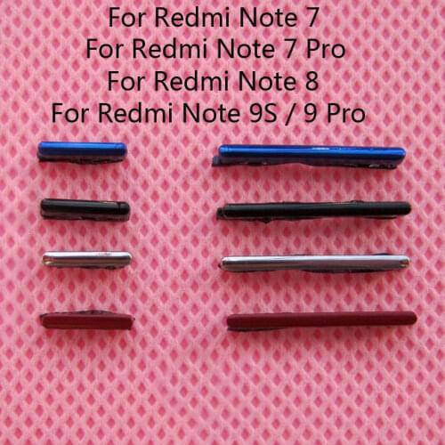For Xiaomi Redmi Note 7 Pro SIde Volume Button + Power ON / OFF Buttton Key Set For Redmi Note 8 9 9S Pro Replacement Parts