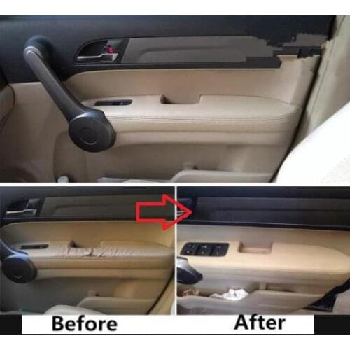 For Honda CRV 2007 2008 2009 2010 2011 Microfiber Leather Door Panels Armrest Protective Covers with Mount Fittings car interior